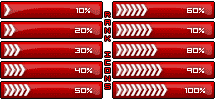 Red Progress rank icon pack